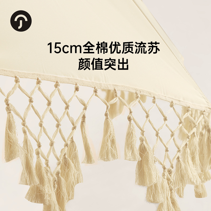 Triangular tassel umbrella, outdoor sunshade umbrella, beach garden, courtyard large umbrella, special large umbrella for setting up stalls, advertisement Specification image