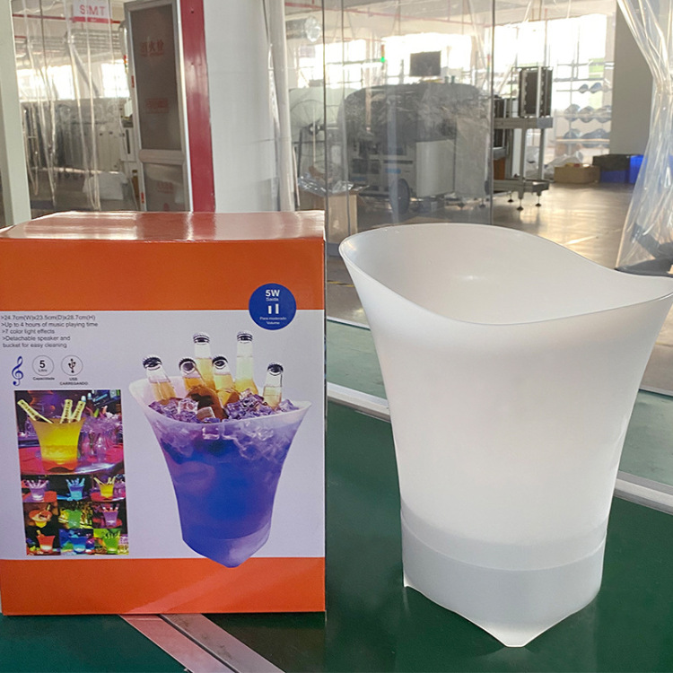 5L 7L蓝牙音乐冰桶耐摔PP塑料LED发光冰桶酒吧露营野餐啤酒冰桶产品图