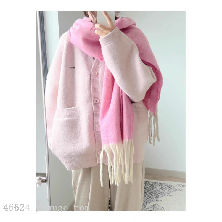Cross-border scarf wholesale e-commerce new 88 Marshmallow series rice warp plain thick beard Marshmallow single color thick beard Item Picture