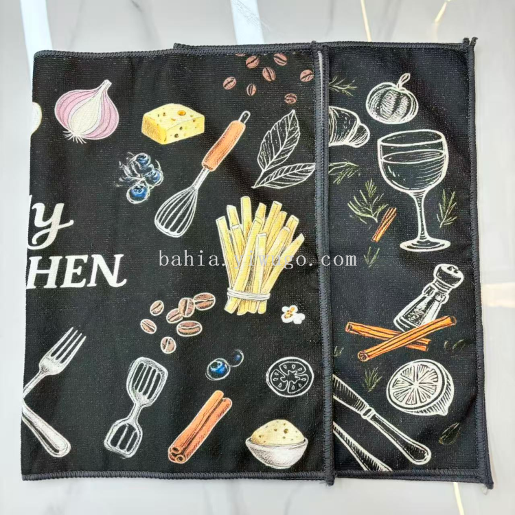Bahia 40*60cm厨房抹布 厨具餐具清洁布 吸水去污洗碗巾产品图