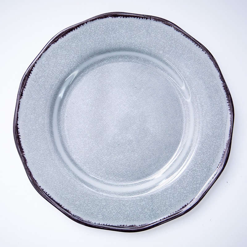 Melamine tableware plates, commercial restaurant and hotel rice bowl plates, fast food restaurant pig's trotter rice fast food plate sets, factory details Picture