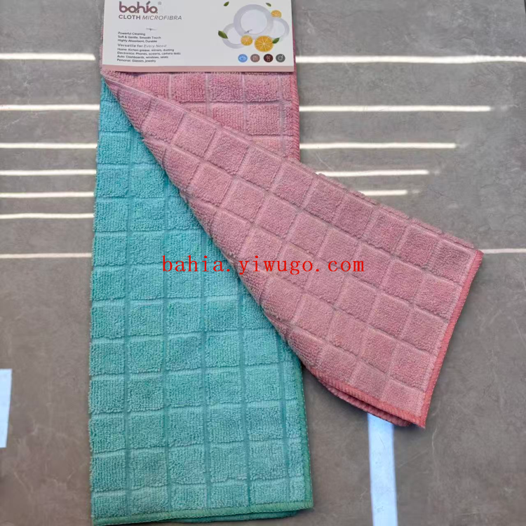 Large square plain cloth, 30*40cm, microfiber cleaning towel, dishwashing towel, stain-removing and dust-removing wiping towel Specification image