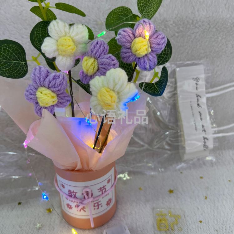 教师节礼物，火爆款针织花