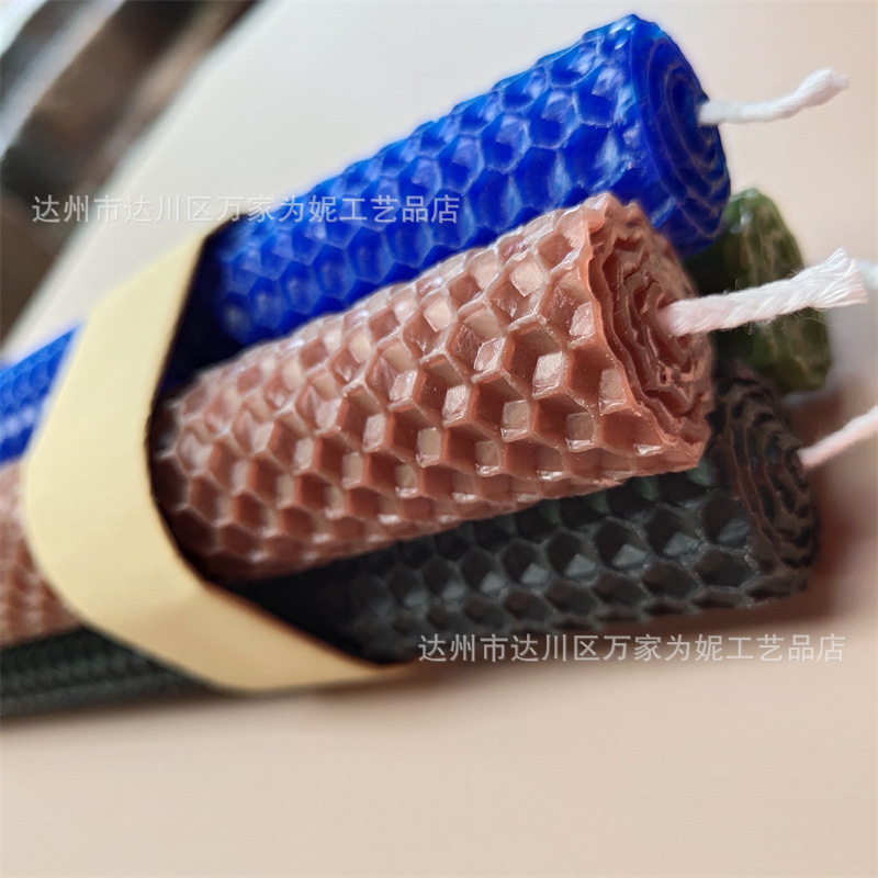 杆蜡圆柱蜂蜡工艺品螺旋DIY生日创意香薰万圣节圣诞节蜡烛