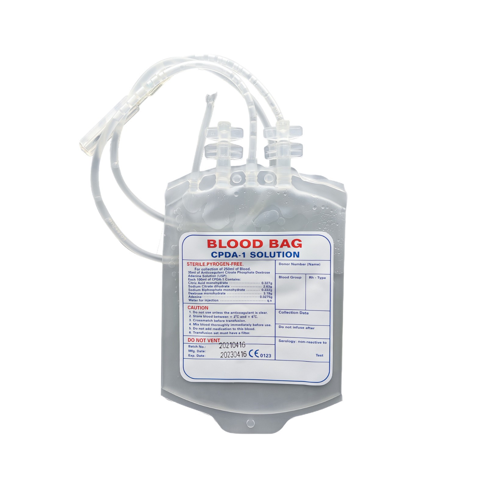 Disposable single-tube blood transfusion bags for foreign trade 100/250/350ml medical sterile large-capacity universal blood bags Application Scenario