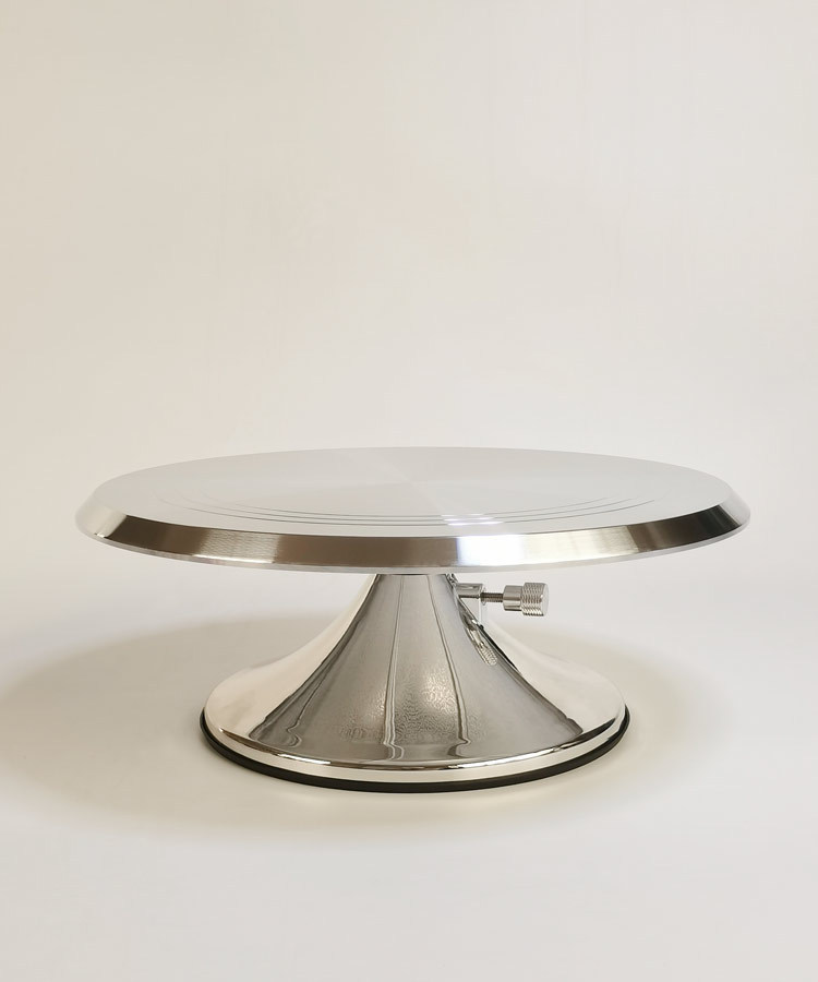 [厂家直销]塑料底座铝合金面蛋糕转台 裱花转台 烘焙工具  [M款]细节图