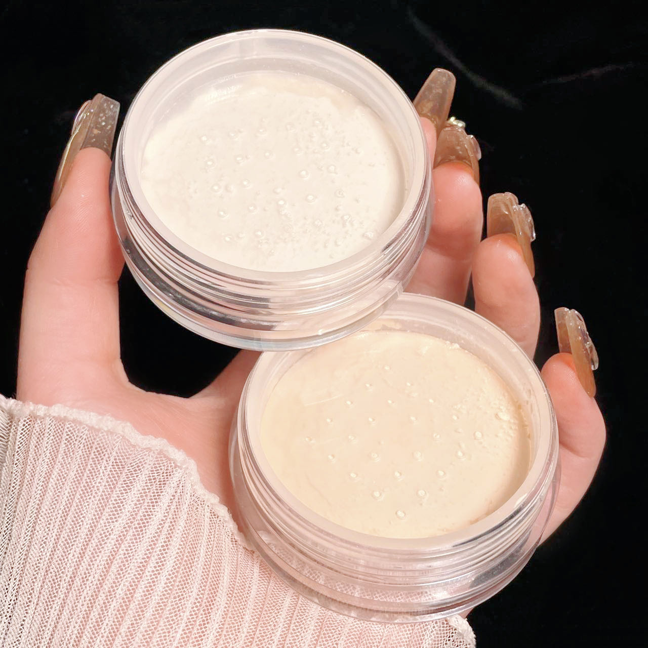 Customized logo mini private brand mineral makeup setting powder palette long-lasting matte flour waterproof Specification image