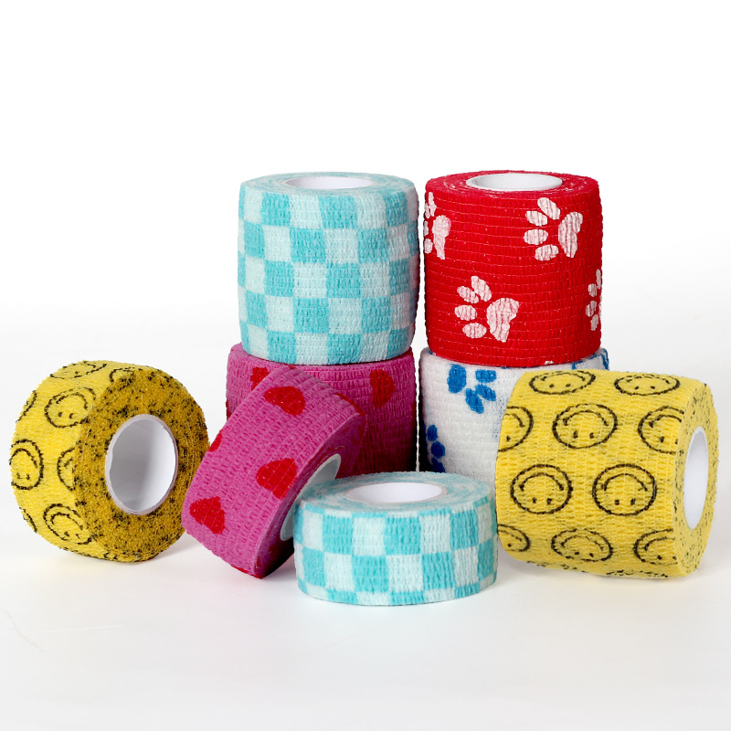 Sports elastic bandage, multi-functional colored non-woven fabric bandage, self-adhesive elastic bandage, medical self-adhesive bandage full figure