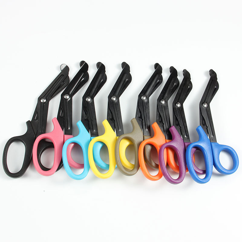 Gauze scissors, stainless steel household canvas scissors, fine-toothed outdoor first aid kit, bandage scissors, first aid kit accessories, thread ends, small scissors full figure