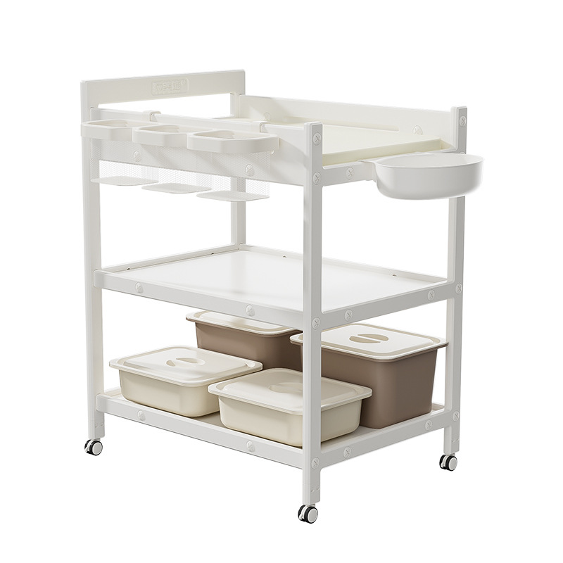 Baby changing table, crib, newborn care table, baby bed, massage and touch table, movable changing table Application Scenario