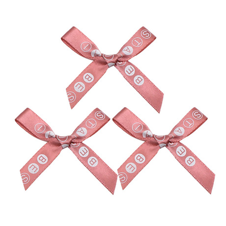 1CM printed bow, 3-inch ribbon, gift box packaging, hand-tied ribbon, satin ribbon, custom-made handmade bow Application Scenario