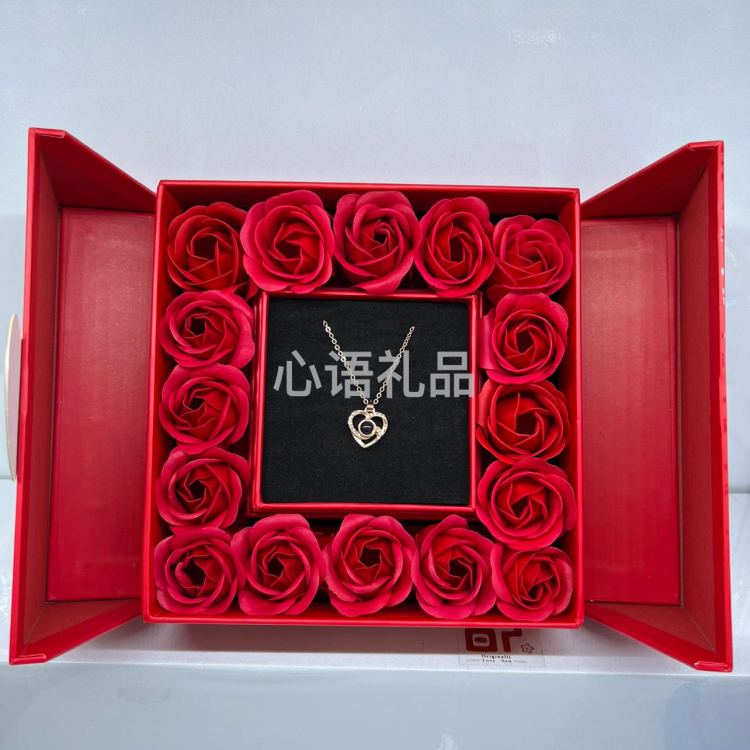 爆款产品，情人节礼物，母亲节礼物，首饰盒玫瑰花
