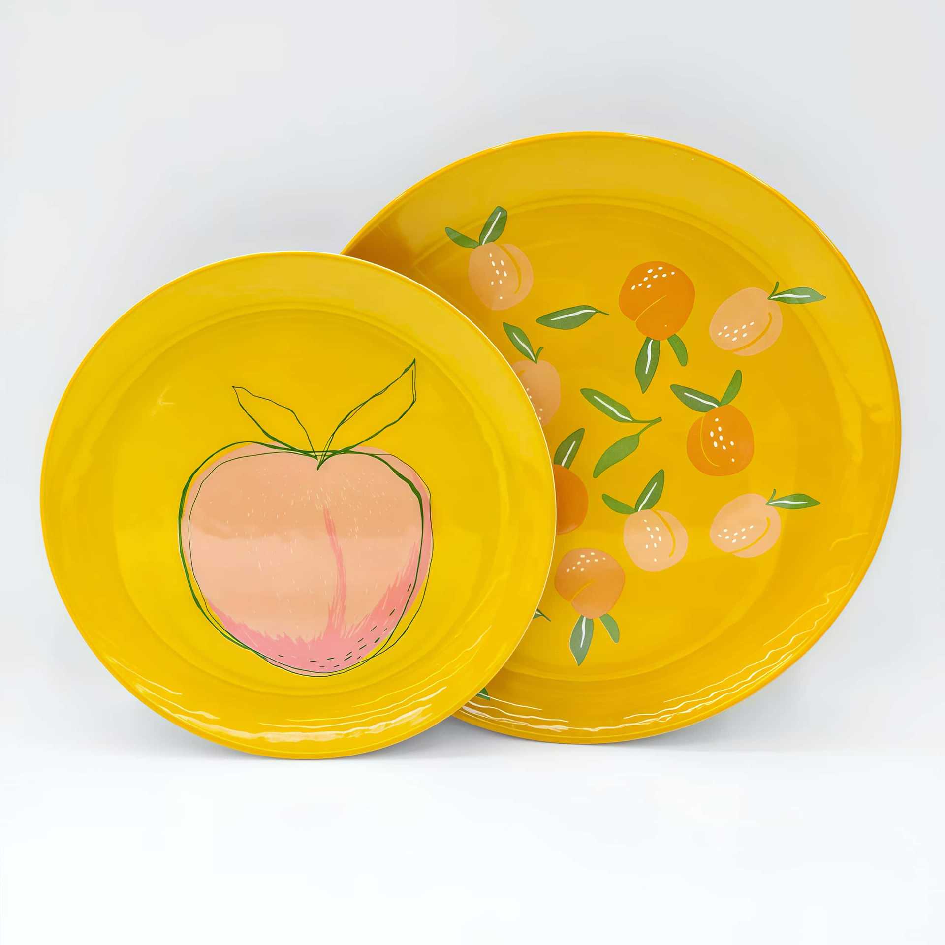 Export wholesale of A5 food-grade dinner plates, heat-insulating and shock-resistant melamine tableware sets Specification drawing