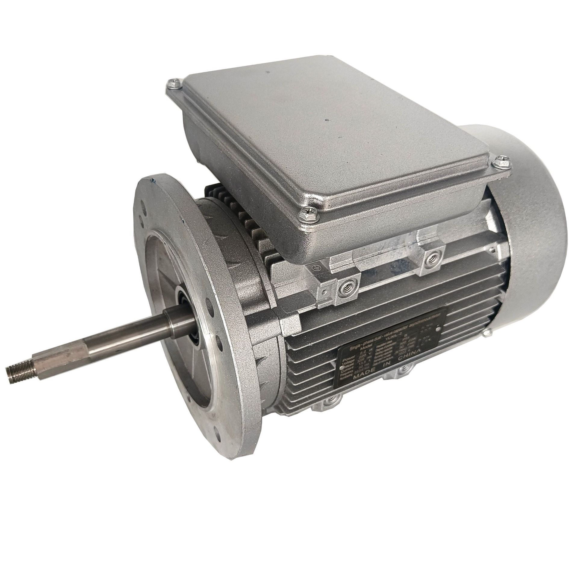 YL single-phase aluminum shell motor, national standard all-copper low-noise extended shaft B5 installation mechanical equipment, general factory direct sales Item Picture