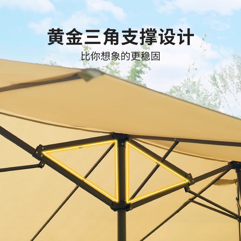 户外遮阳伞露台别墅花园中柱伞咖啡厅奶茶店商用遮阳伞摆摊遮阳伞