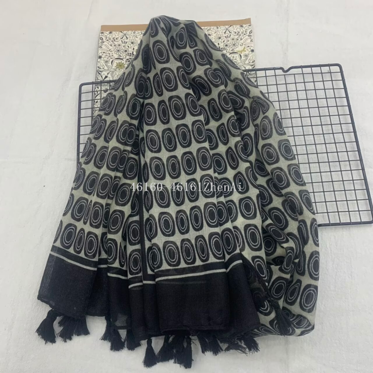 New cross-border export printed long scarf e-commerce live-streaming scarf wholesale supply chain supply Item Picture