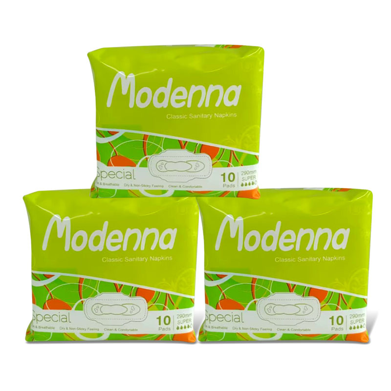 卫生巾厂家modenna卫生巾日用夜用整箱批发外贸出口OEM非洲卫生巾产品图