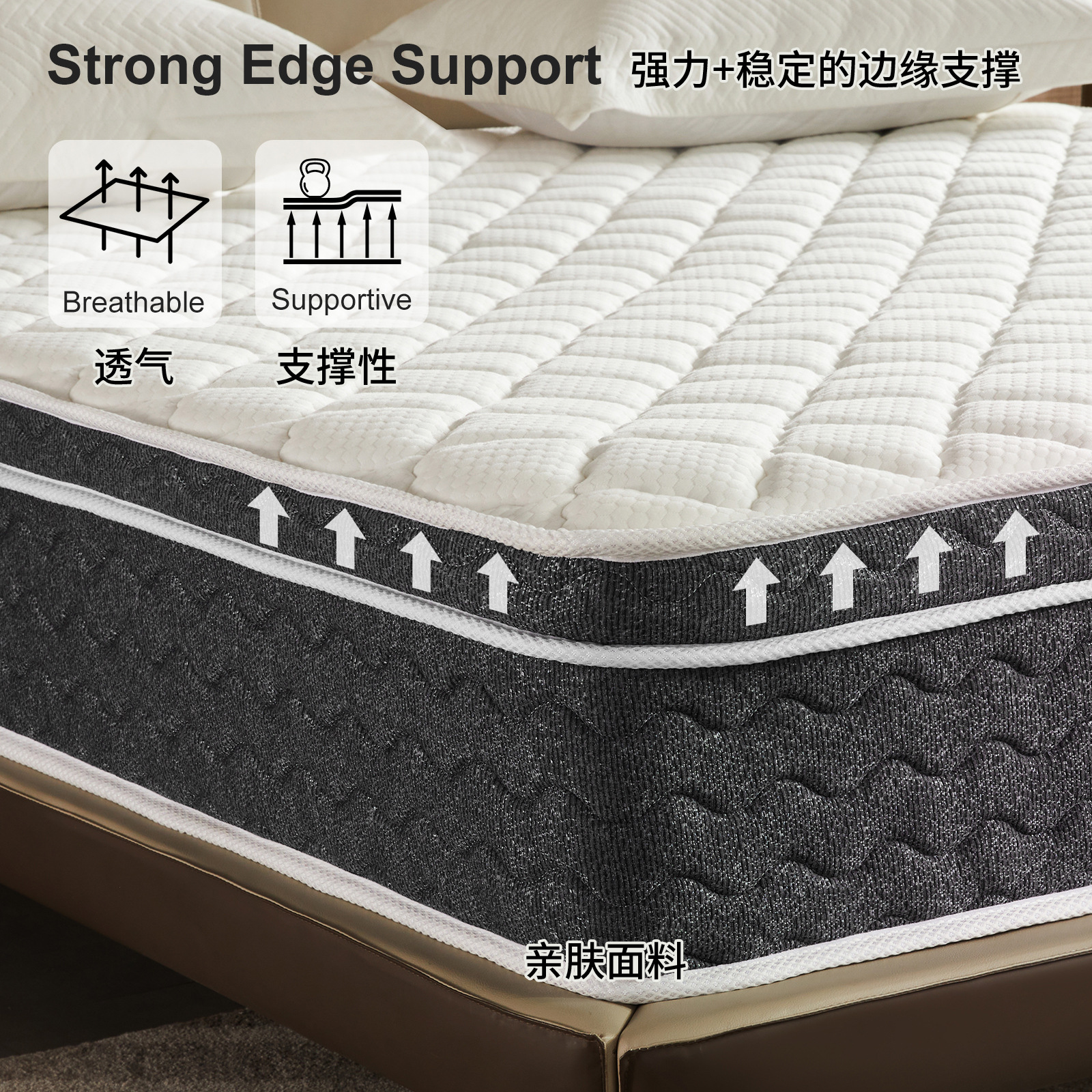 Hotel memory sponge pocket spring compressed mattress export details Picture