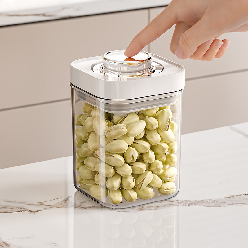 Yimijia kitchen sealed jar, press-type storage jar, flour, snacks, grains and cereals storage box, household storage jar, plastic jar