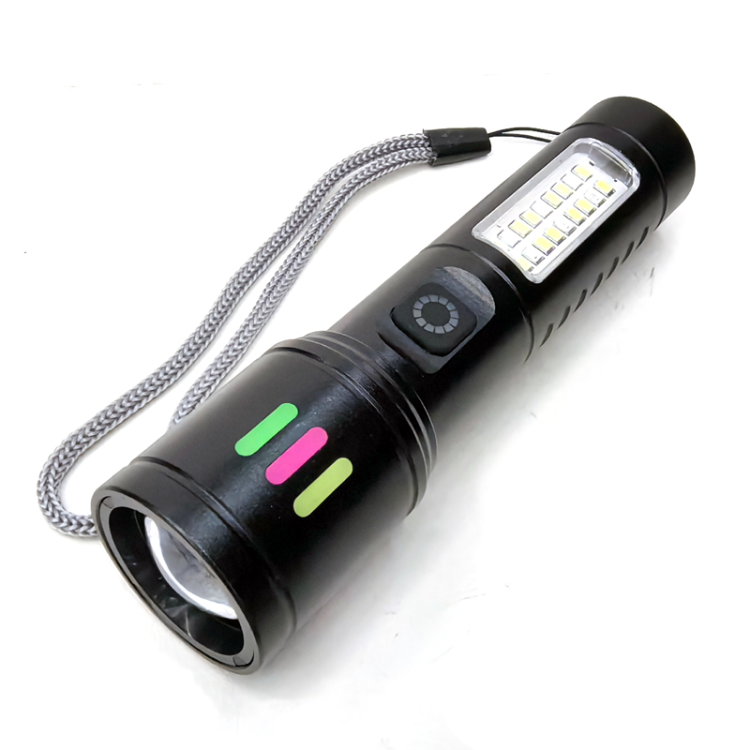 618CUSB充电铝合金手电筒高亮白激光手电筒强伸缩拉伸调焦手电筒