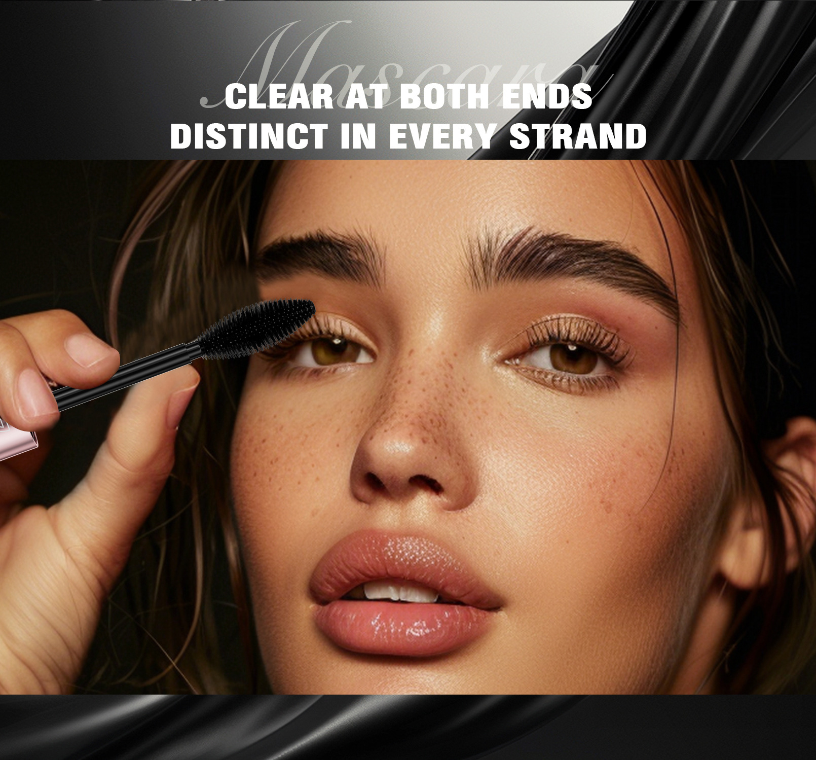 Doble efecto anti-aceite anti-sudor no mancha ni elimina mascara pestañas largas rizadas y densas Item Picture