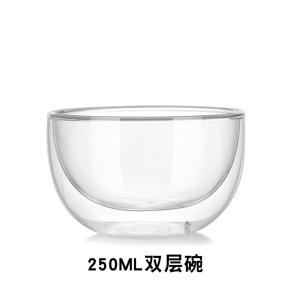 玻璃杯批发家用双层玻璃碗高硼硅耐热玻璃餐具透明水果酸奶沙拉碗