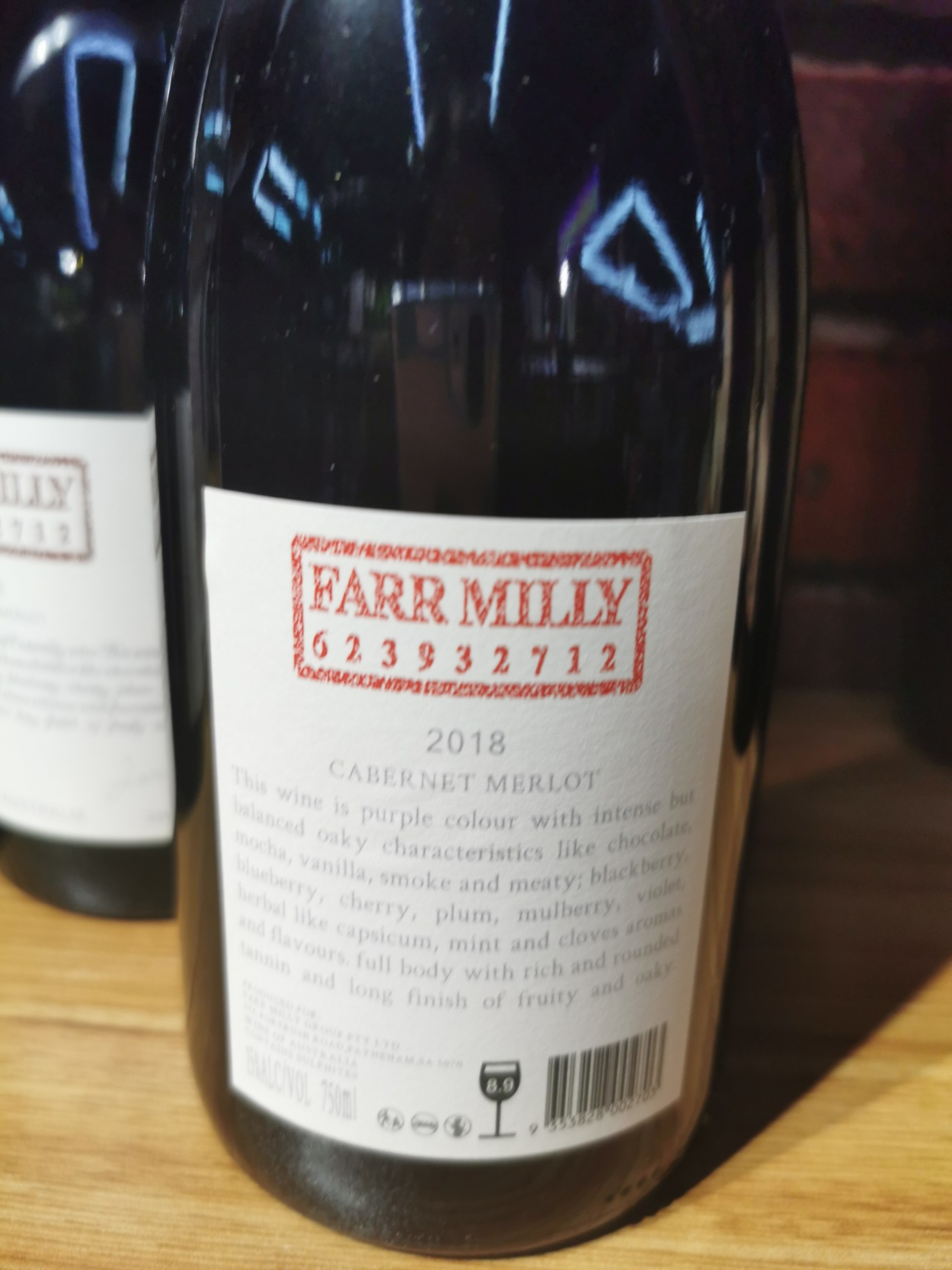 Original imported Farmili screw cap dry red wine in its original bottle Specification image