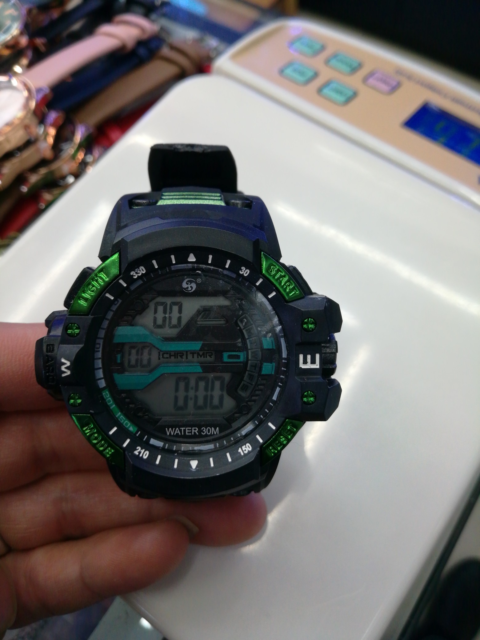 Men's electronic watch, waterproof electronic watch, seven-color light electronic watch Application Scenario