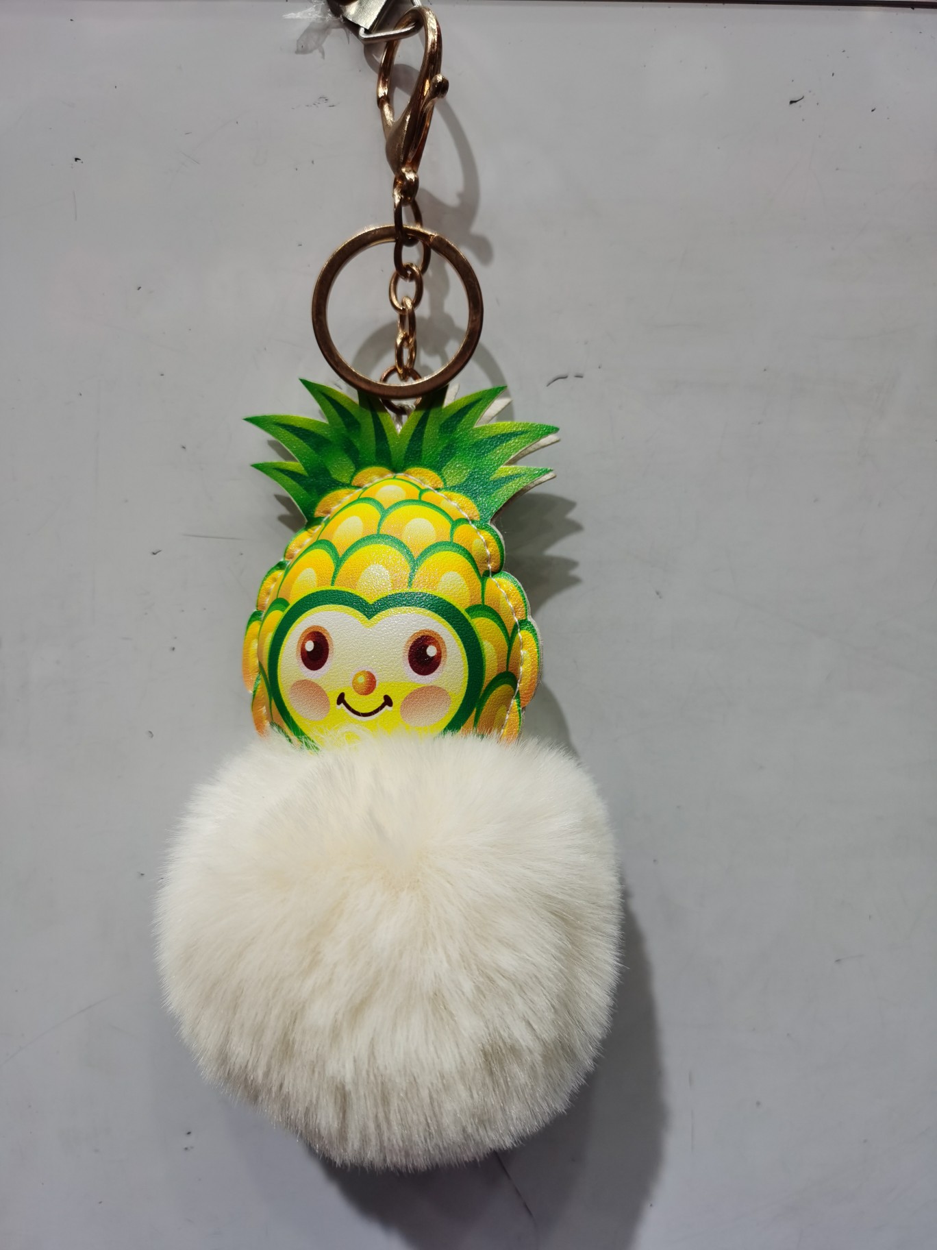 3711 Qilisa Accessories Hairball Fashion Pineapple Keychain details Picture