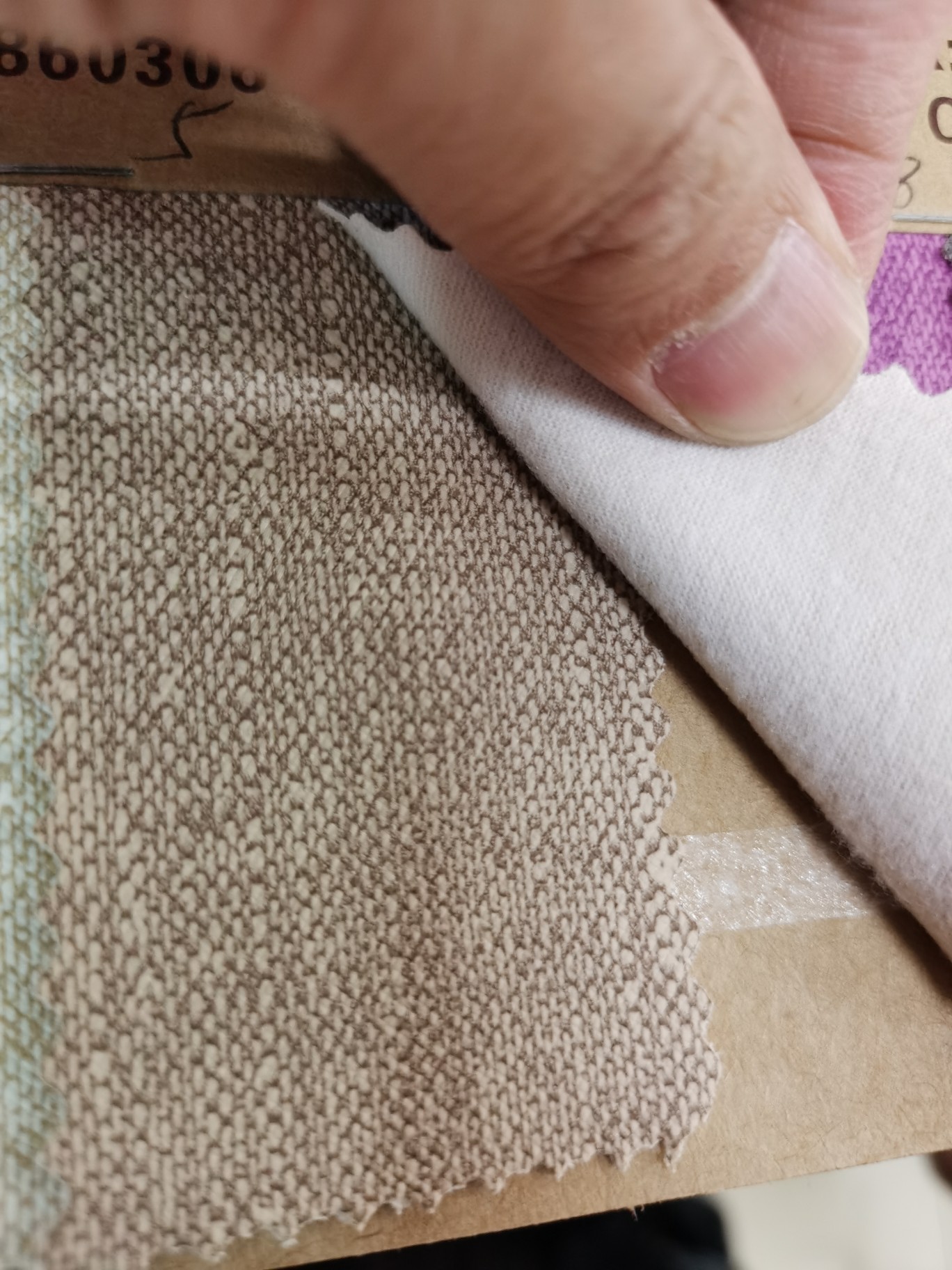 厂家直销pu仿麻布皮革箱包手袋配饰装饰人造革巴塞罗那细节图