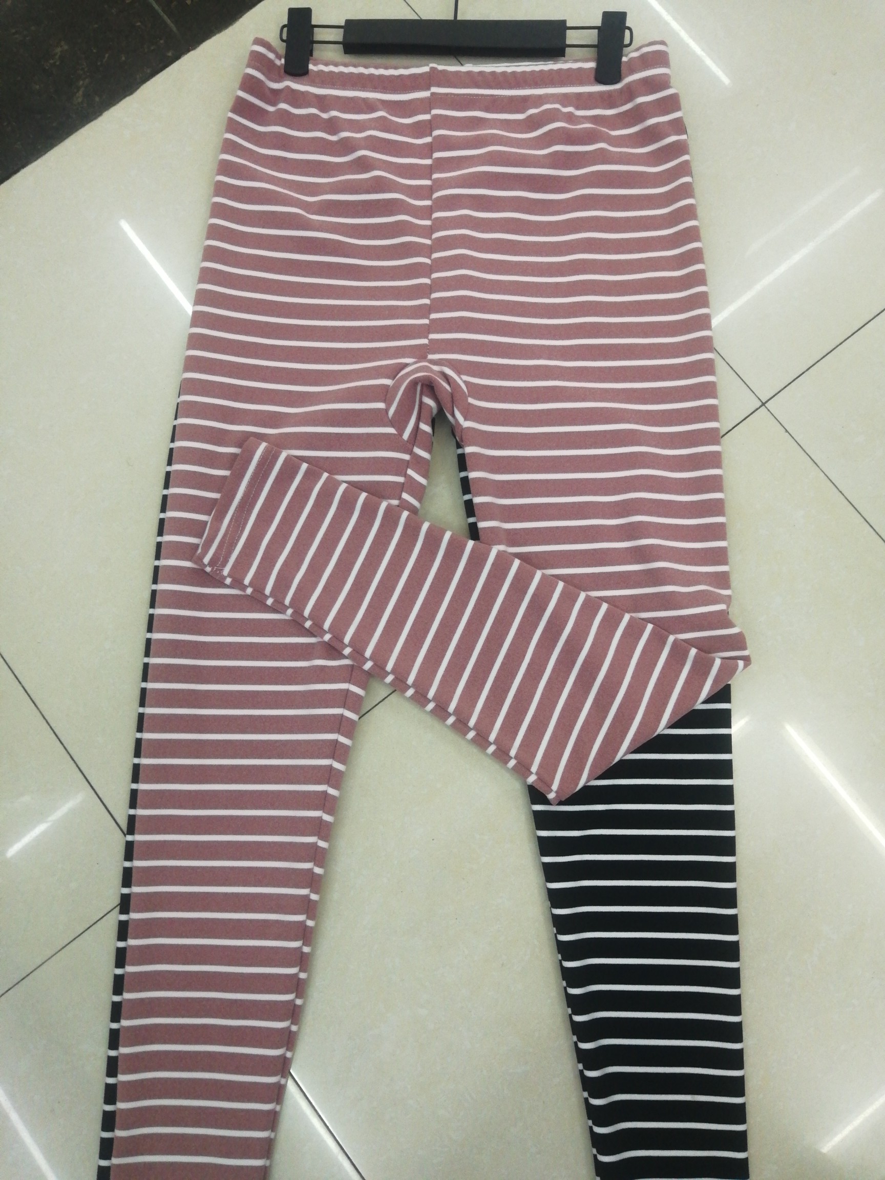 Silk Dan Shield Thickened Velvet Color Striped Leggings Warm Pants Skin Friendly Comfortable Breathable Long Johns