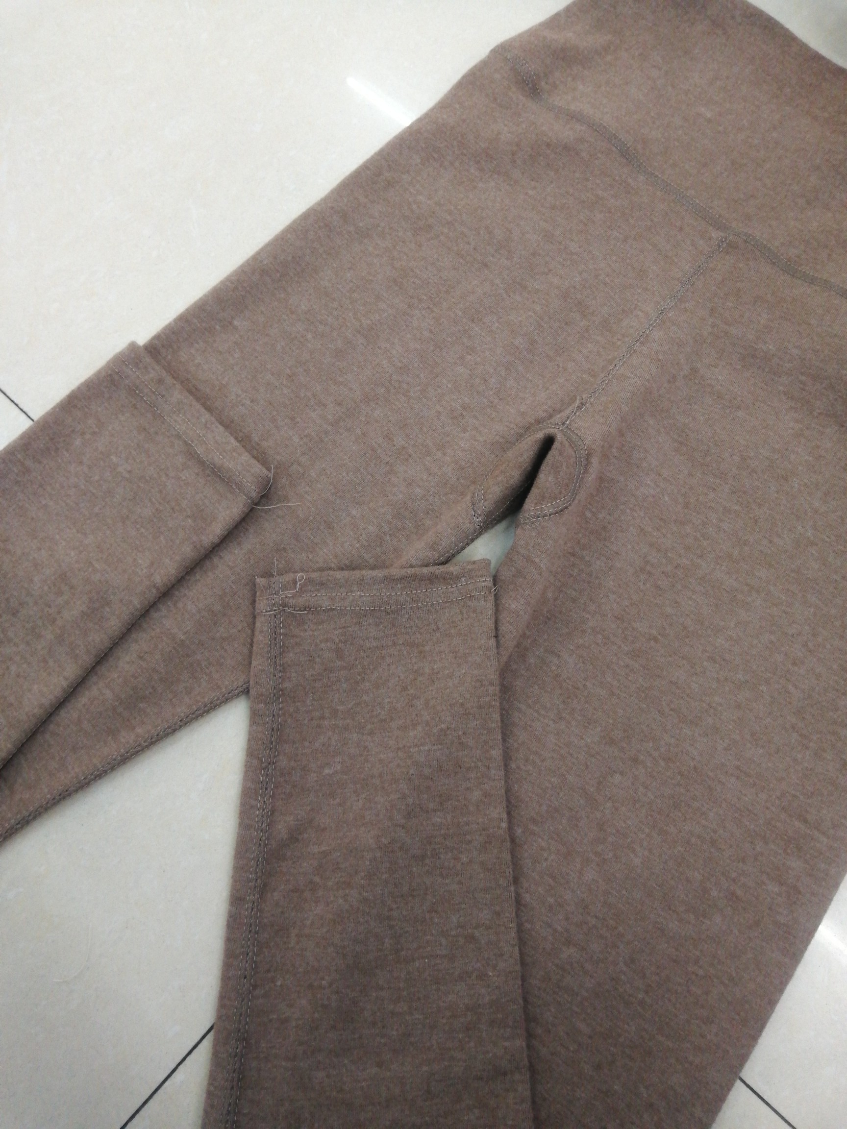 Silk Dan Shield Women's Thick Cashmere Khaki Leggings Warm Pants Skin Friendly Comfortable Breathable Long Johns details Picture