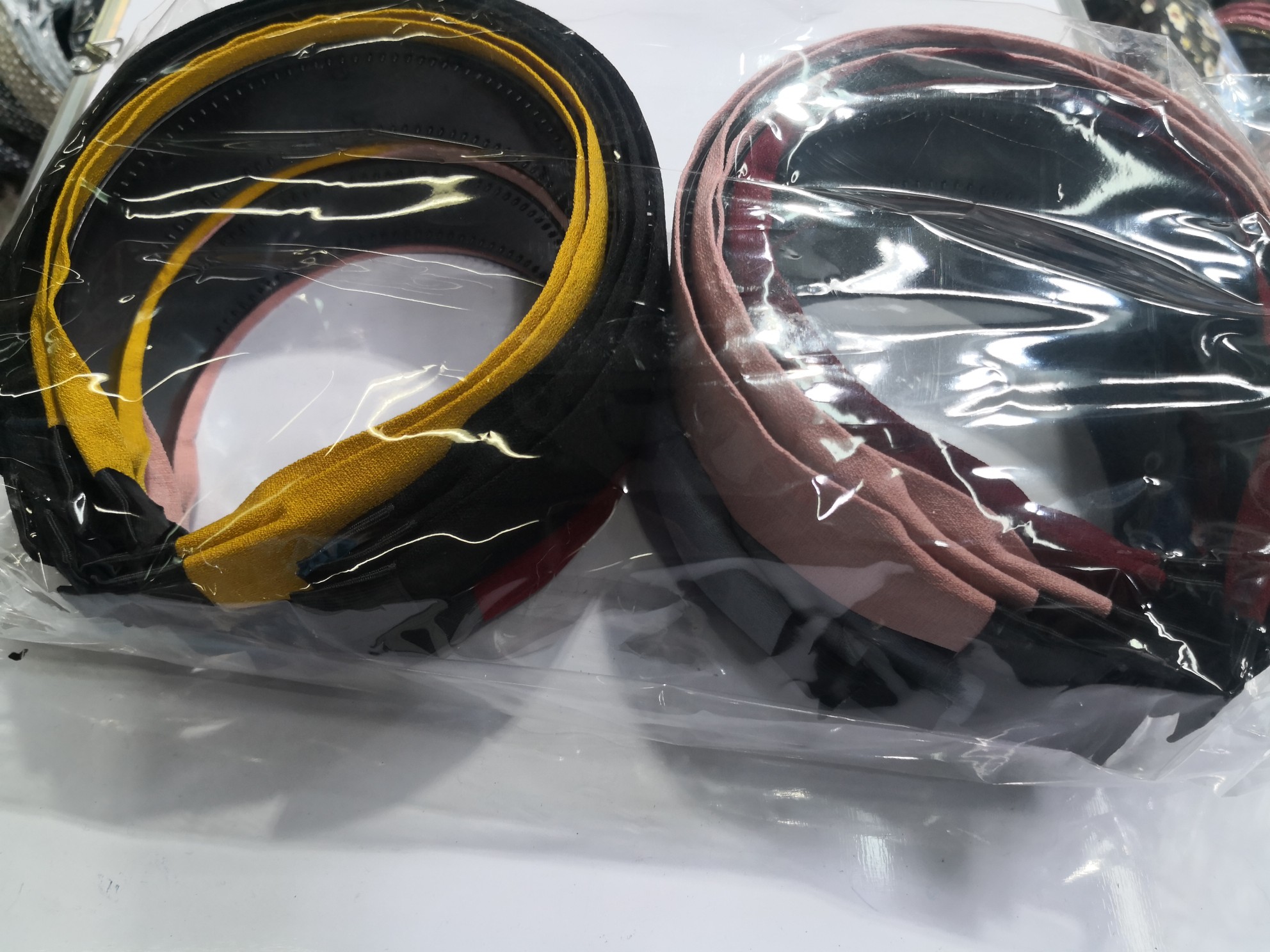 The headwear and headband are fashionable