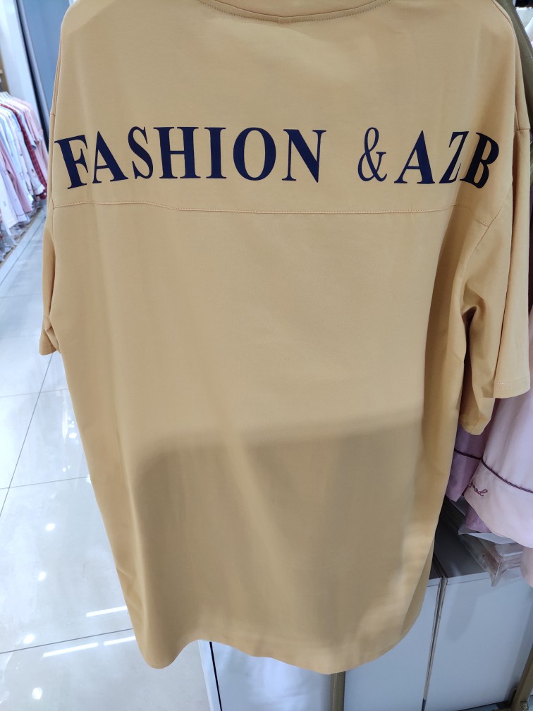 纯棉弹力针织素色六分袖女套装细节图