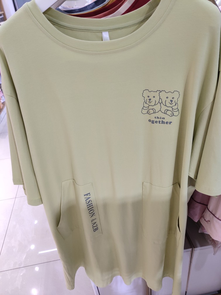 纯棉弹力针织素色六分袖女套装详情图6