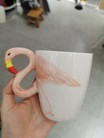 少女系火烈鸟陶瓷杯咖啡杯游戏陶瓷杯 游戏机马克子 创意造型骨瓷杯