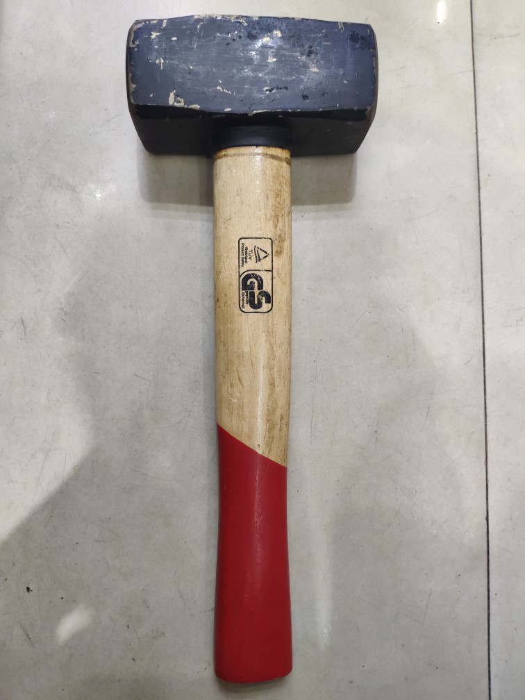 Wooden handle stone hammers 1kg, 1.5kg, 2kg, old export goods from the 1990s, large square head hammers, forging hammers, iron hammers