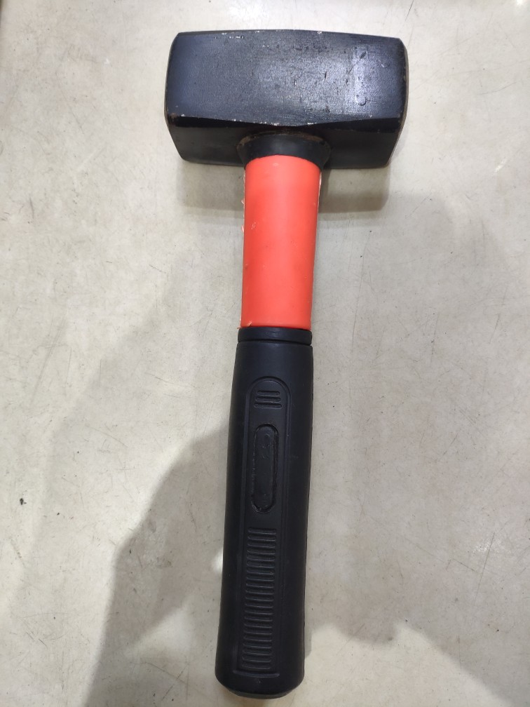 Plastic handle stone hammer 1kg 1.5kg 2kg hammer Octagonal hammer stone hammer multi-function heavy hammer wooden handle heavy wall smashing and wall dismantling hammer tool solid hammer thumbnail