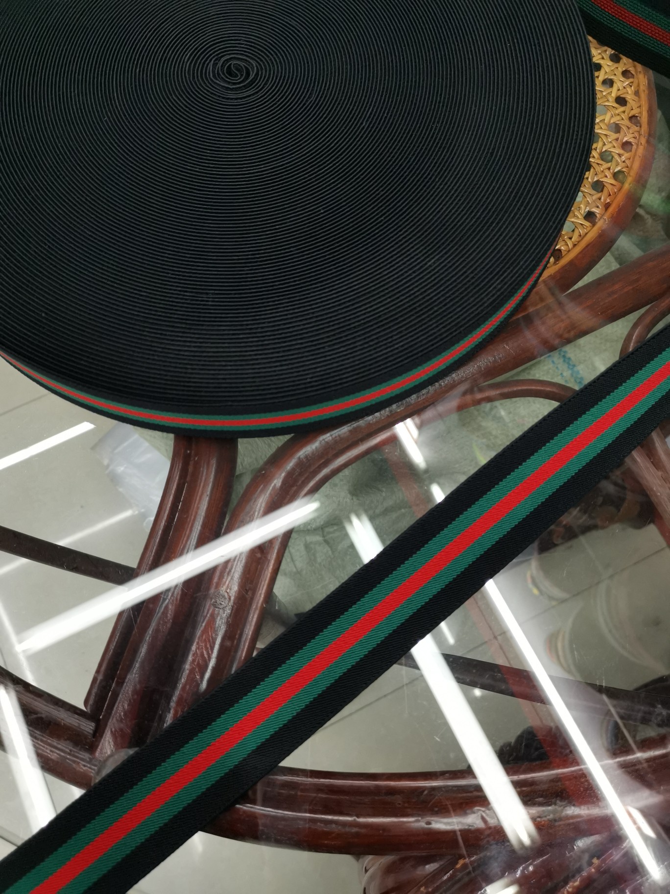 Direct sales from the manufacturer of colored striped webbing elastic bands Specification image