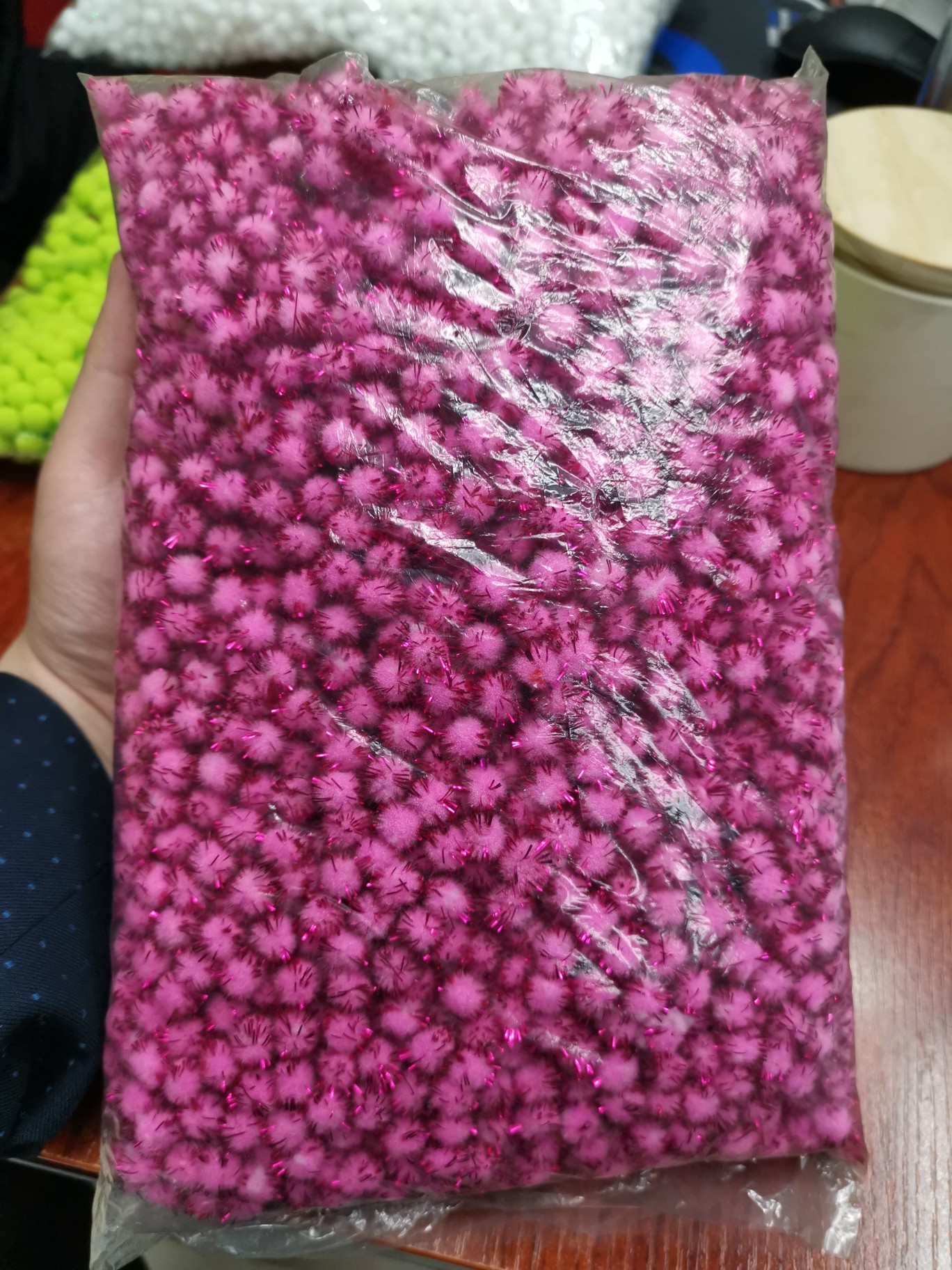 金丝球金葱毛绒球厂家直销产品图