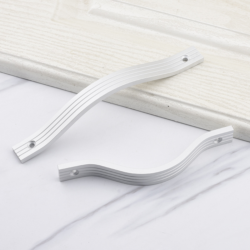 Aluminum alloy front screw cabinet door handle open installe details Picture