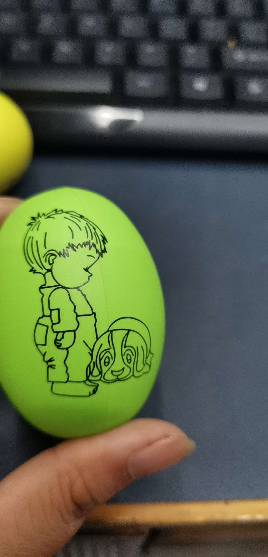 Table Tennis Egg Resurrection Egg Children's Coloring Dⅰy Handmade Creative Toy Specification drawing