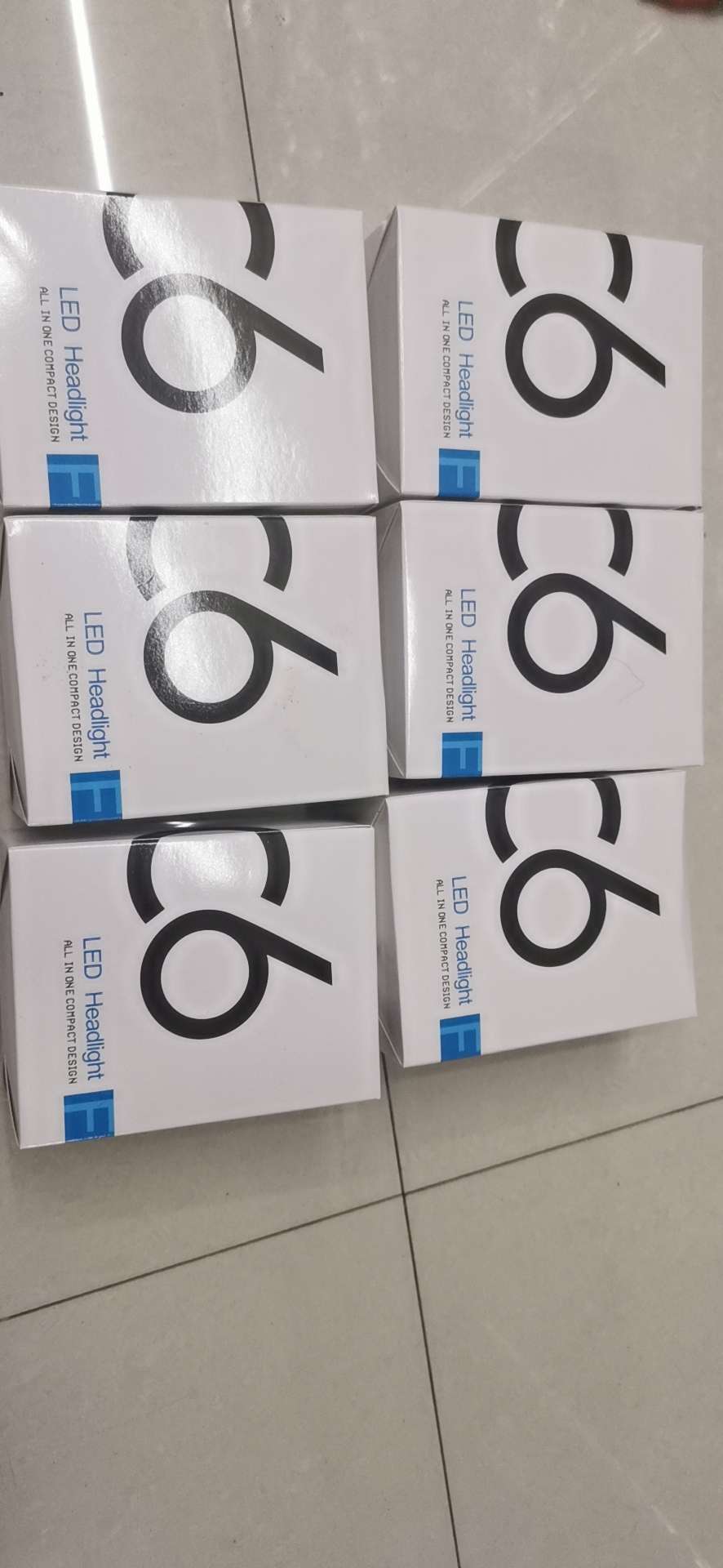汽车改装led前大灯一体远近光灯超高亮C6大灯36W高亮白底实物图