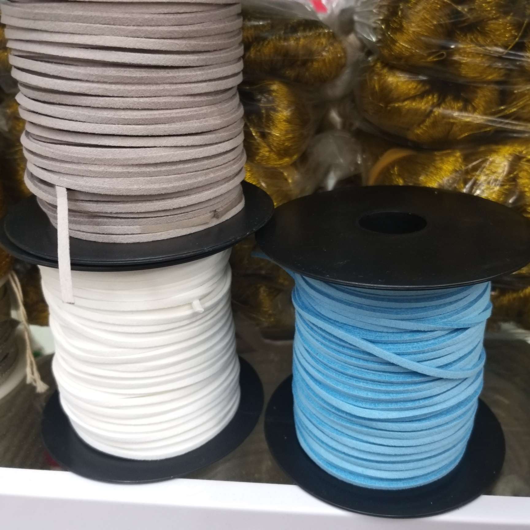 韩国绒 蝴蝶结手打绳 仿牛皮绳 手工DIY饰品绳 饰品配件材料绳 手链绳 吊牌绳产品图