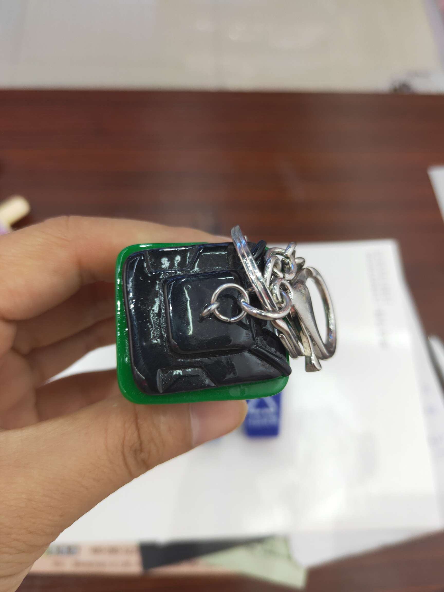 Simple Personality Creative Trash Can Key Chain Pendant Resin Accessories details Picture