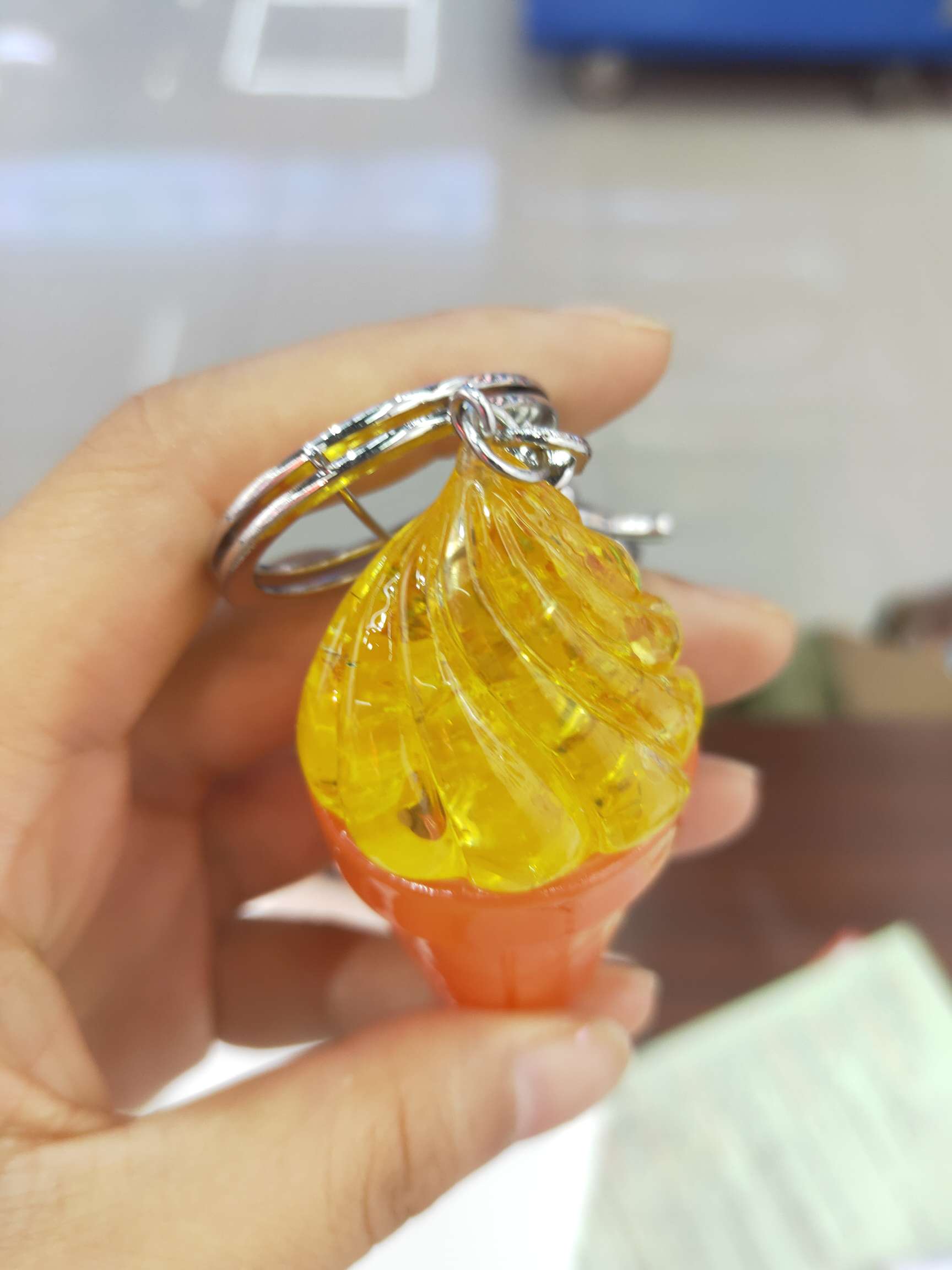 Explosive Powder-Flash Effect Resin Accessories For Ice Cream Keychain Pendant Specification drawing