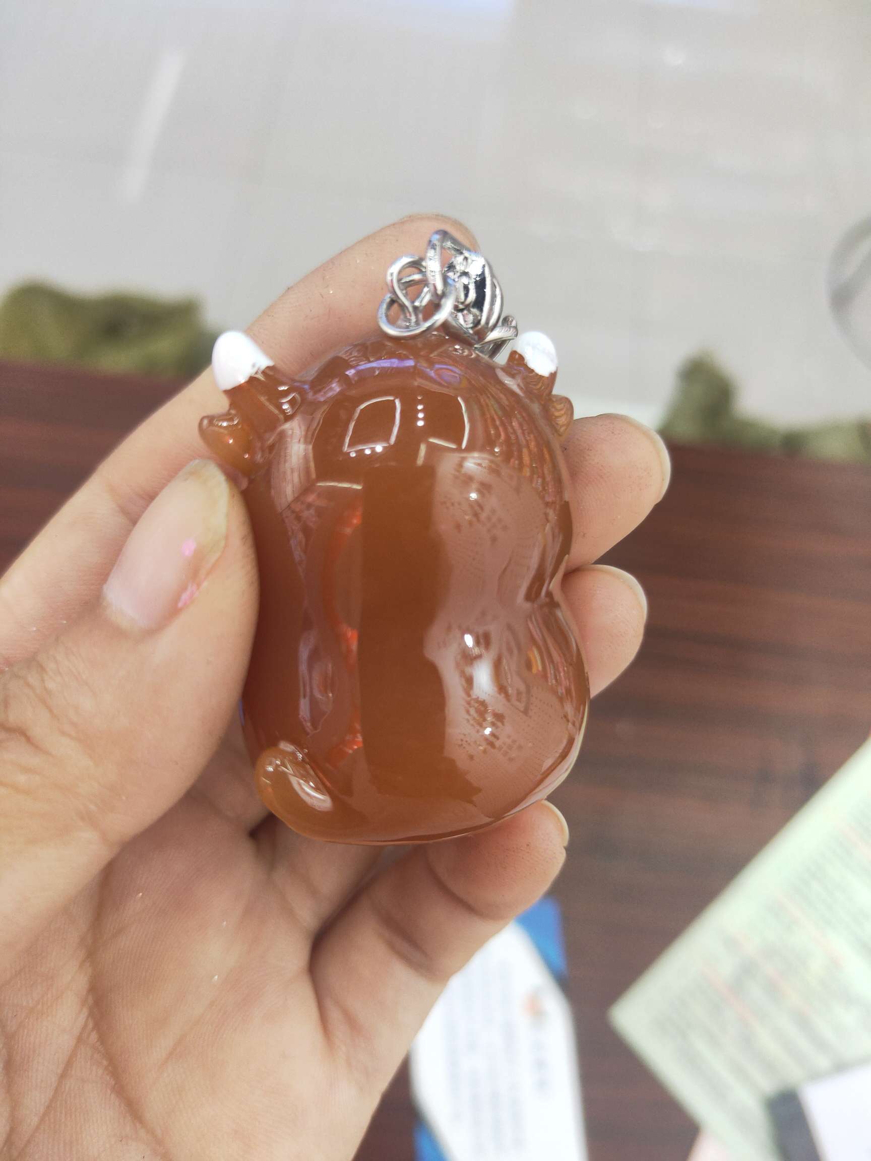 Zodiac Patron Saint Ox 🐮 Flashing Light Effect Key Chain Pendant Resin Accessories Specification drawing