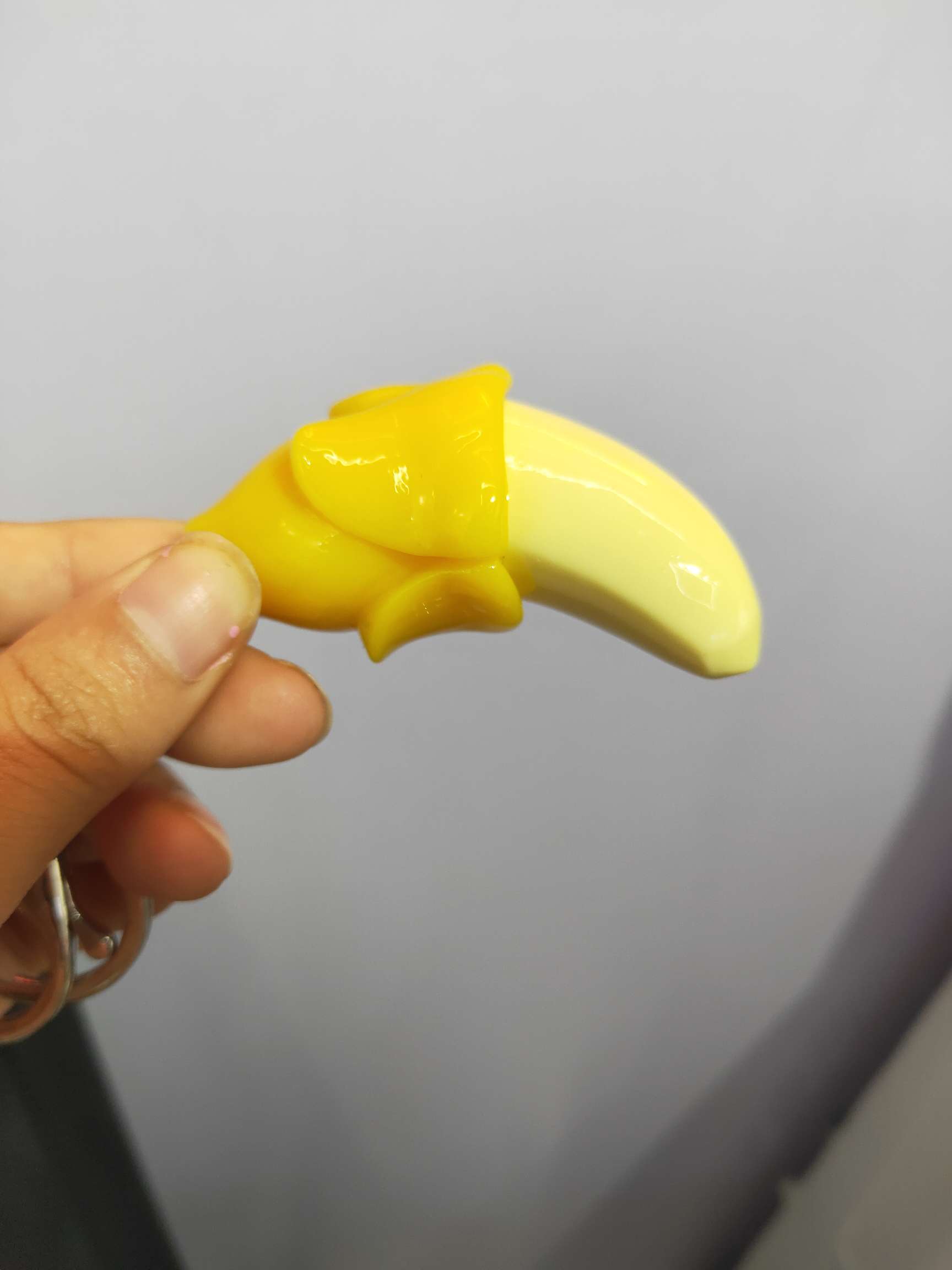 Fruit Banana Key Chain Pendant Flash Light Simple Resin Accessories details Picture