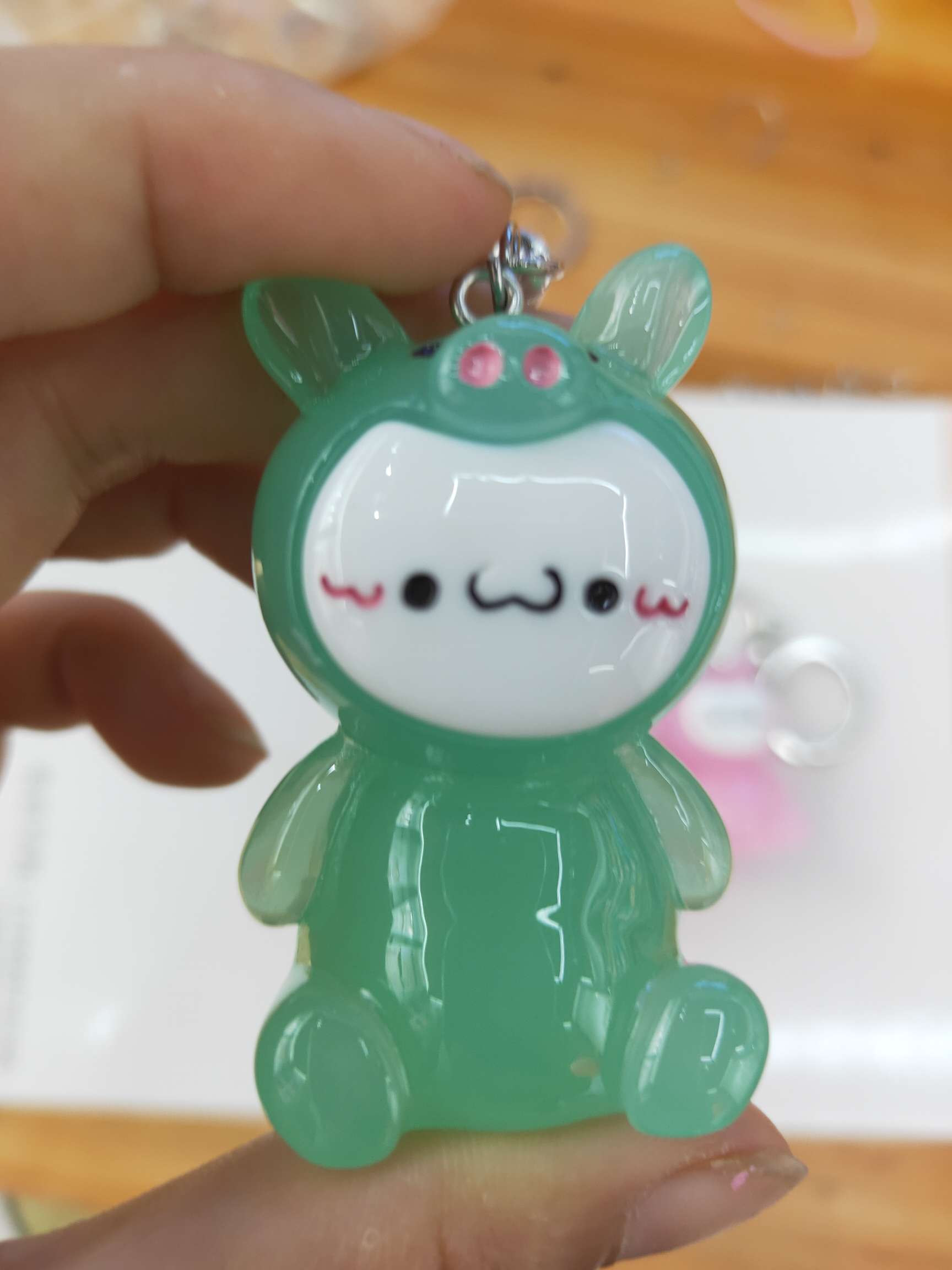 Delicate Small Pig 🐷🐷 Key Chain Pendant Resin Accessories details Picture