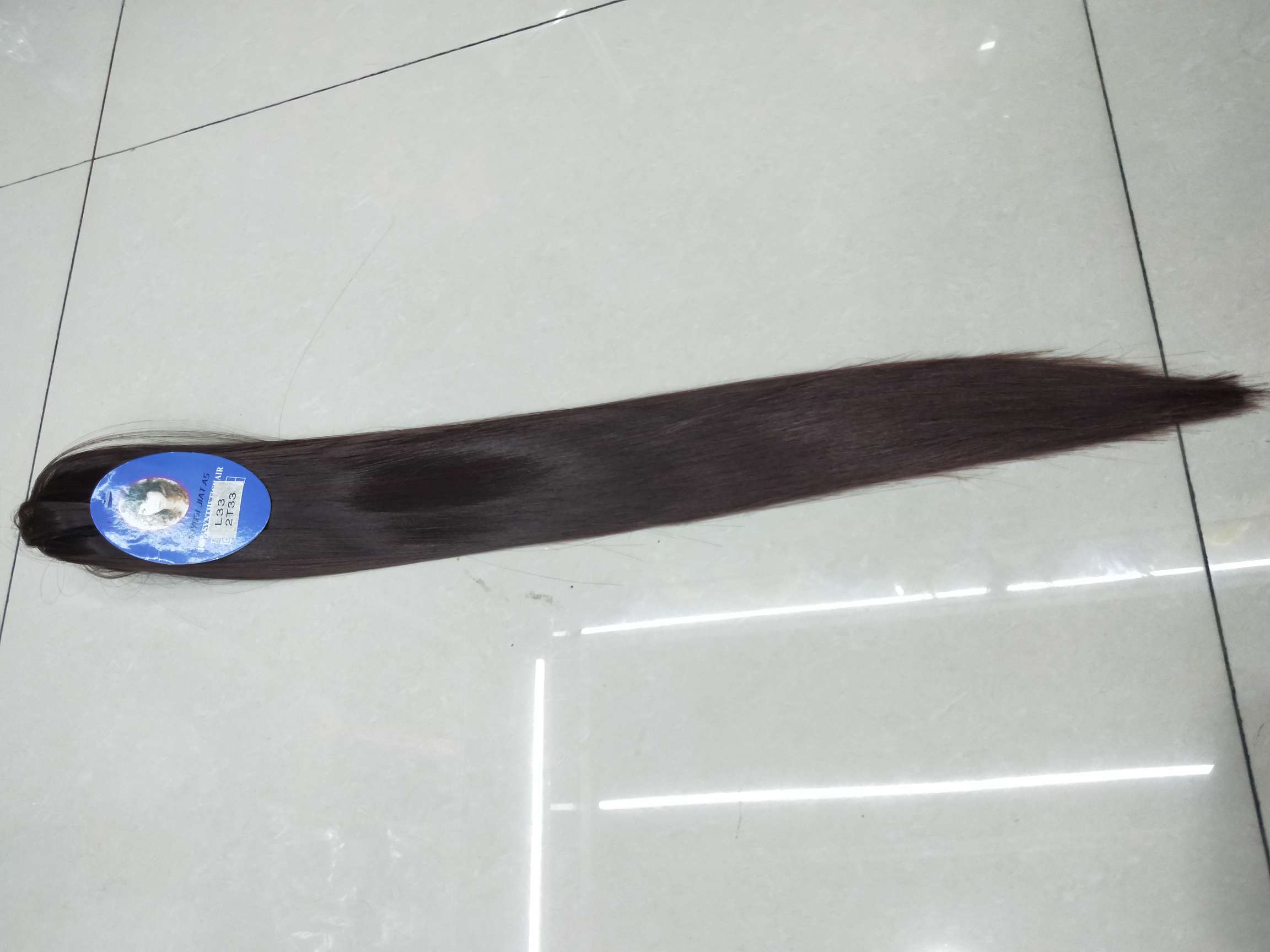 Wig women long hair straight hair clip high ponytail imitation hair thumbnail